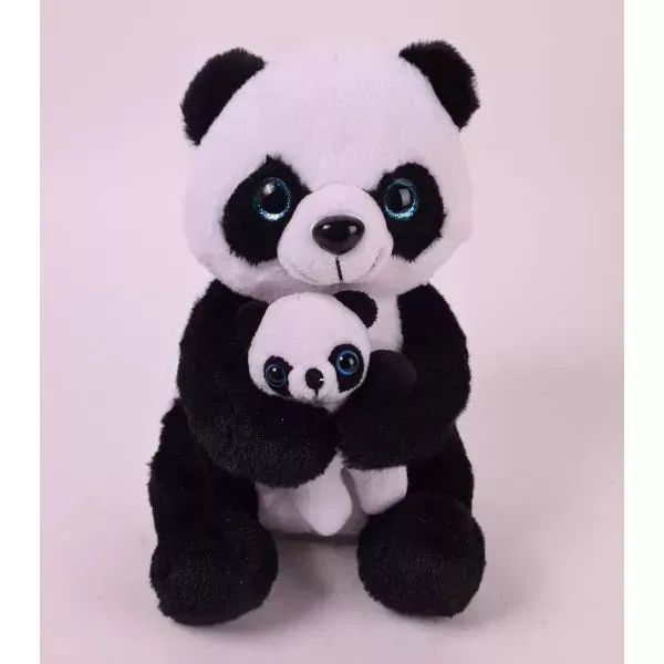Pluszowy miś panda z młodym - 20 cm