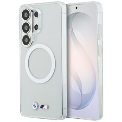 Etui BMW IML Shockproof Metal Logo MagSafe do Samsung Galaxy S26 Ultra Przezroczysty