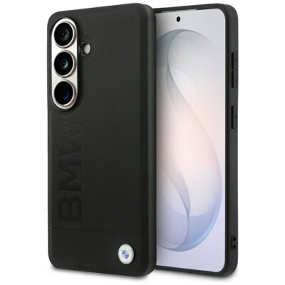 Etui BMW Leather Hot Stamp MagSafe do Samsung Galaxy S26 Czarny