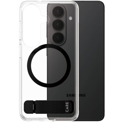 Etui PANZERGLASS Care Kickstand Case Qi do Samsung Galaxy S26 Przezroczysto-czarny