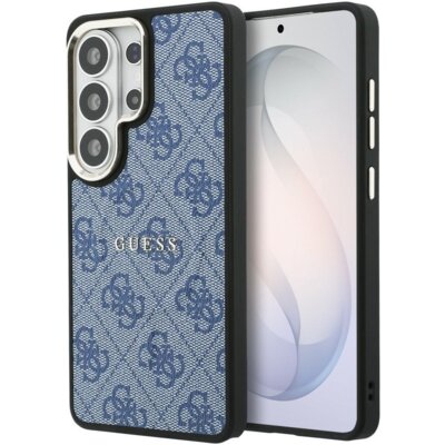 Etui GUESS 4G Embossed Ring MagSafe do Samsung Galaxy S26 Ultra Niebieski