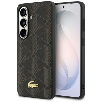 Etui LACOSTE PVC Monogram The Blend MagSafe do Samsung Galaxy S26+ Brązowy