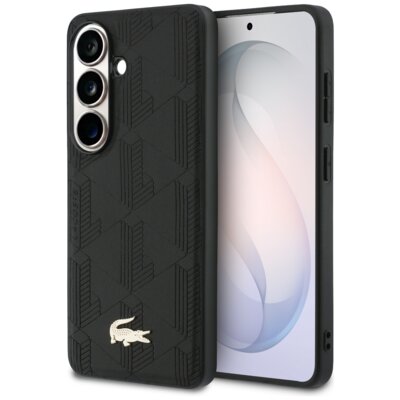 Etui LACOSTE Nomograme Gold Logo MagSafe do Samsung Galaxy S26 Czarny