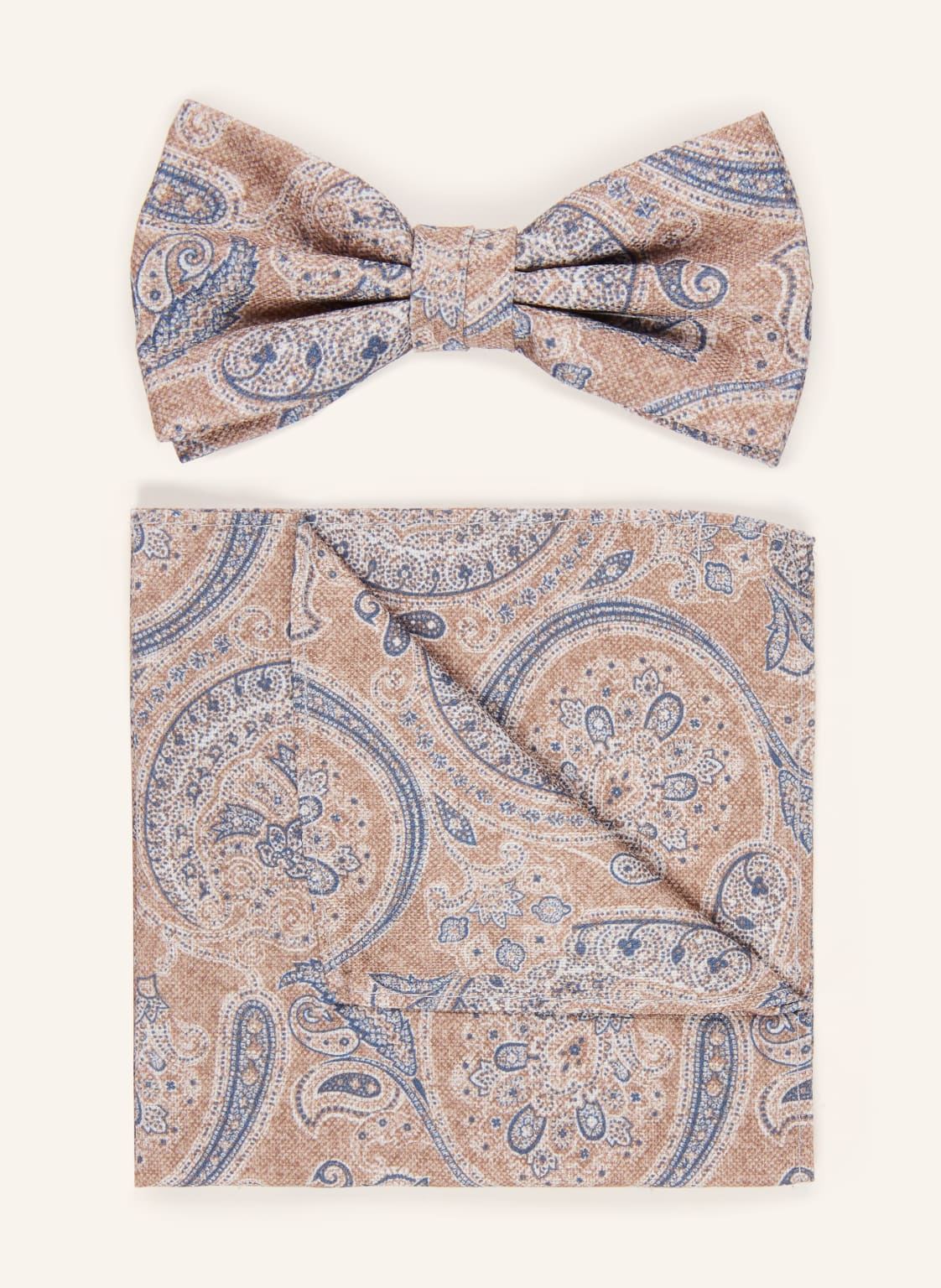 Prince Bowtie Zestaw: Muszka I Poszetka beige