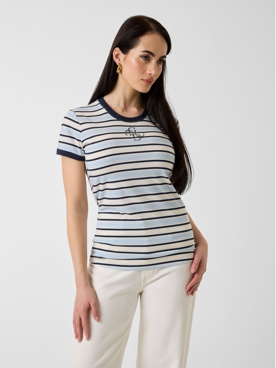 Guess T-Shirt 181609 Niebieski Classic Fit