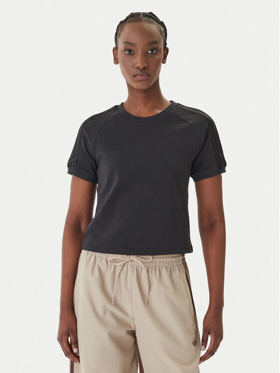 adidas T-Shirt Lace Cali KC8150 Czarny Regular Fit