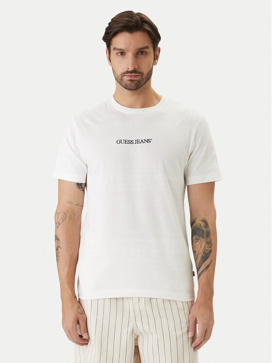 Guess Jeans T-Shirt M6GIZ3 KE942 Écru Regular Fit