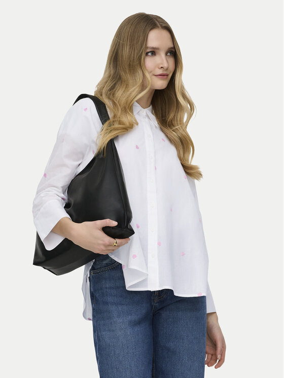ONLY Koszula 15283743 Biały Box Fit