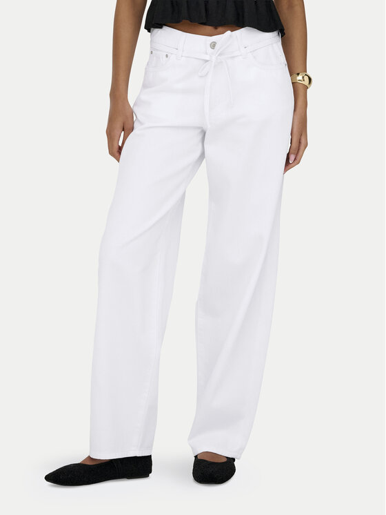 ONLY Jeansy Gianna 15363227 Biały Balloon Fit