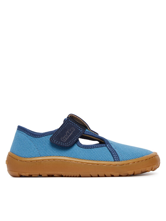 Froddo Kapcie Barefoot Canvas T-Bar G1700439-1 S Niebieski