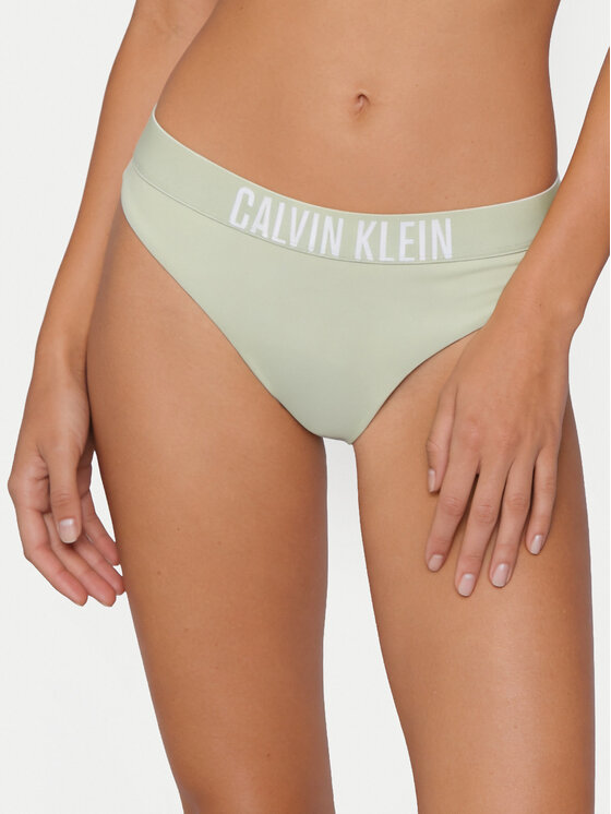 Calvin Klein Swimwear Dół od bikini LV00Q61221 Zielony