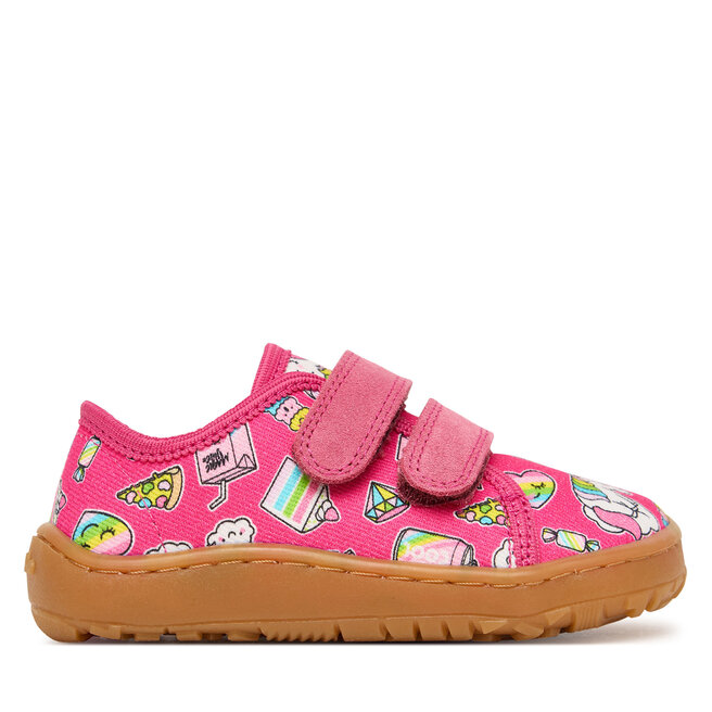 Kapcie Froddo Barefoot Canvas G1700440-10 M Różowy