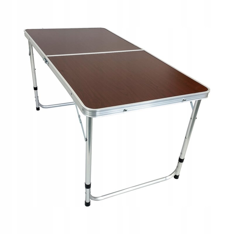 Stół kempingowy składany aluminiowy SC1002 ciemne drewno