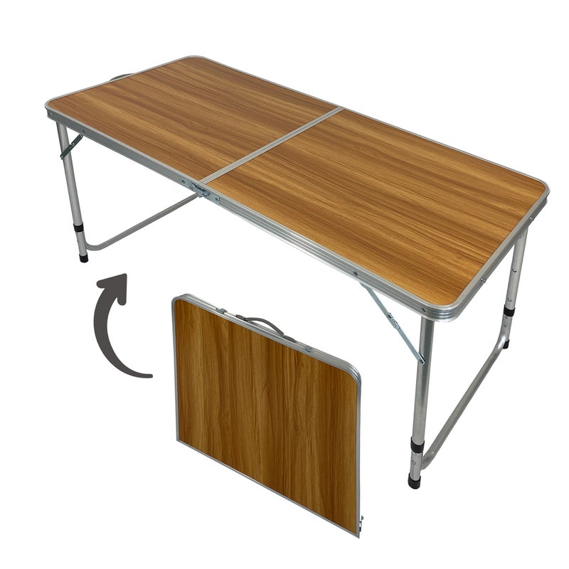 Stół kempingowy składany aluminiowy SC1002 kolor drewno