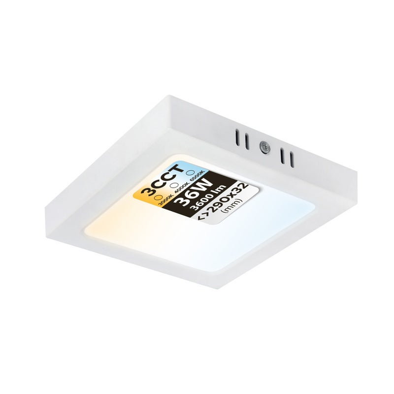 Plafon LED 24W 2270lm 3CCT 21,8cmx21,8cm IP20 kwadratowy biały SELENA HOROZ.