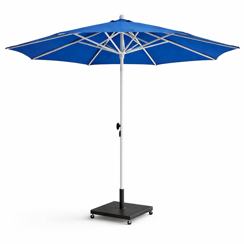 Tempo Style – Parasol ogrodowy Parioli 3x3 m Parasol ogrodowy z odchyleniem 45° (niebiesko-biały)