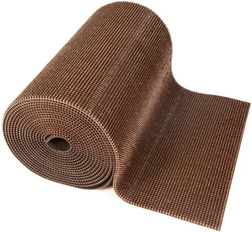 Wycieraczka pod drzwi wejściowe igłowa jeżyk Easy Turf 90 cm na metry z rolki ciemny brąz