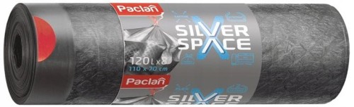 Paclan Silver Space 120 l 8szt worki na śmieci mocne elastyczne