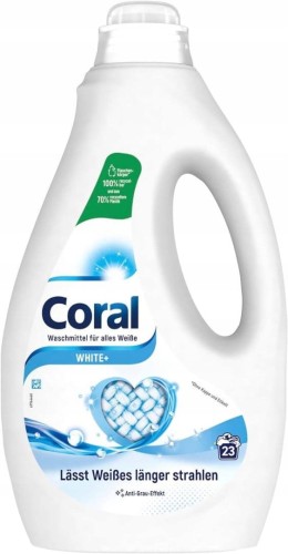 Coral White żel do prania białych tkanin 1,15 L 23 prań ochrona bieli extra