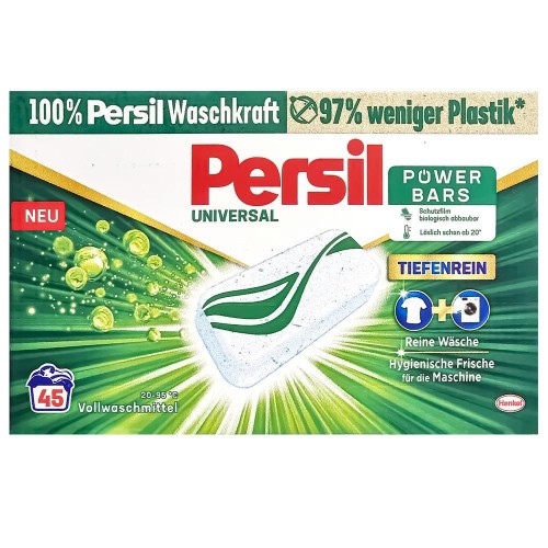 Persil Power 45 Bars Universal tabletki do prania białego i jasnych kolorów 45 szt