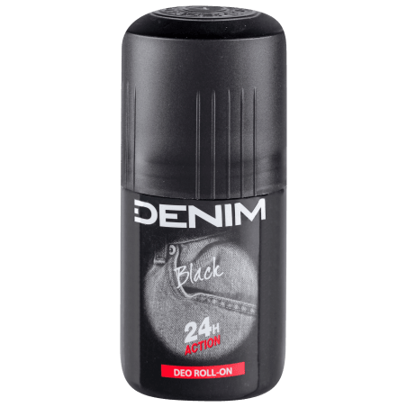 Denim Black dezodorant roll on kulka dla mężczyzn męski 24h ochrona 50 ml