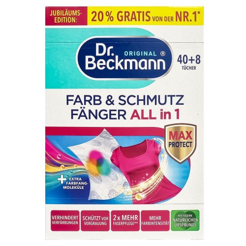 Dr Beckmann Farb Schmutz Fänger All in 1 chusteczki wyłapujące kolor 48 szt