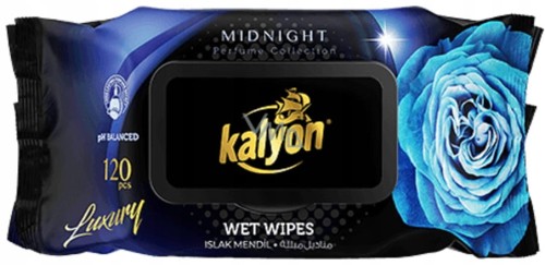 Kalyon chusteczki nawilżane perfumowane Midnight 120 szt Luxury miękkie bez alkoholu pH zrównoważone