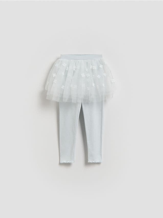 Reserved - Legginsy ze spódnicą - jasnoniebieski