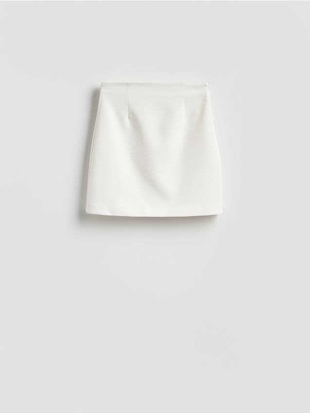 Reserved - Spódnica mini - złamana biel