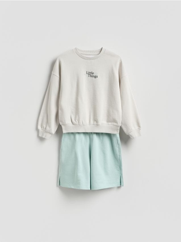 Reserved - Dresowy komplet z bawełny - jasnoszary