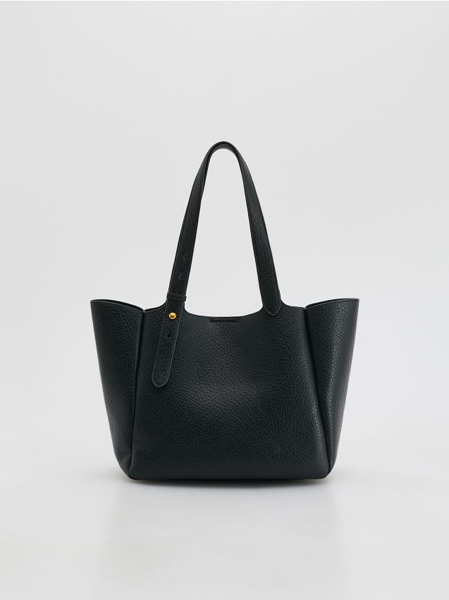 Reserved - Torebka shopper - czarny