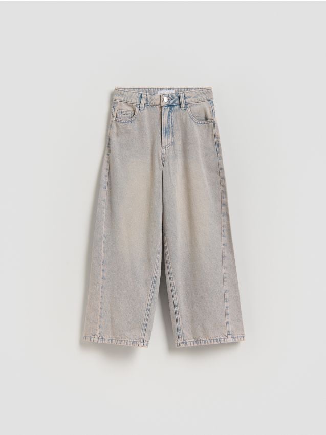 Reserved - Jeansy barrel fit - niebieski