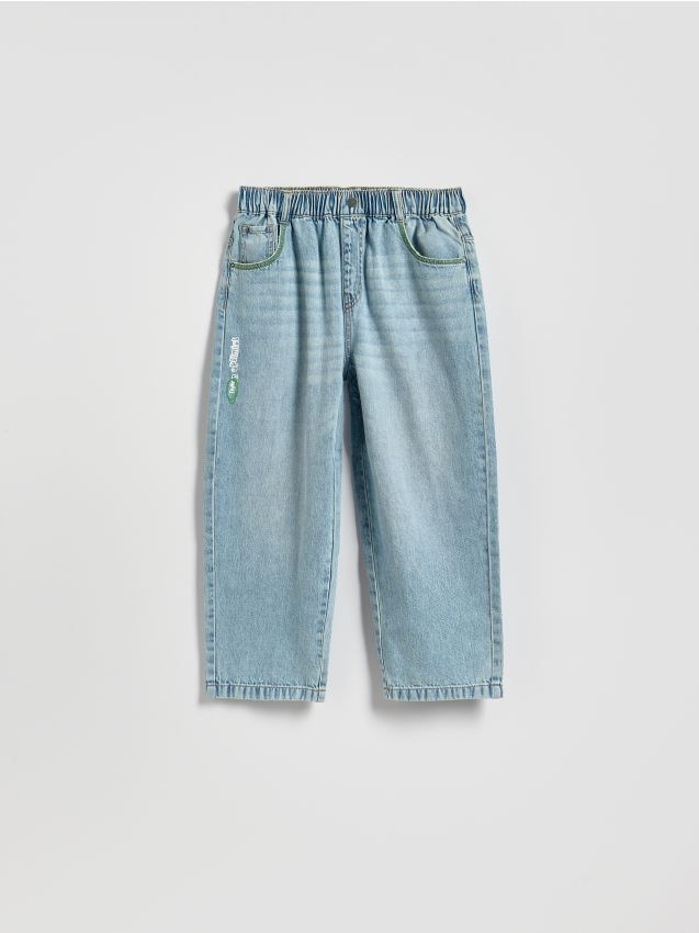 Reserved - Jeansy baggy - niebieski