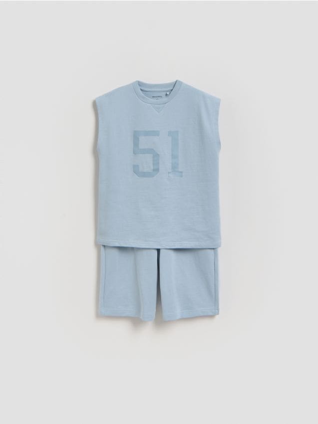 Reserved - Bawełniany komplet - niebieski