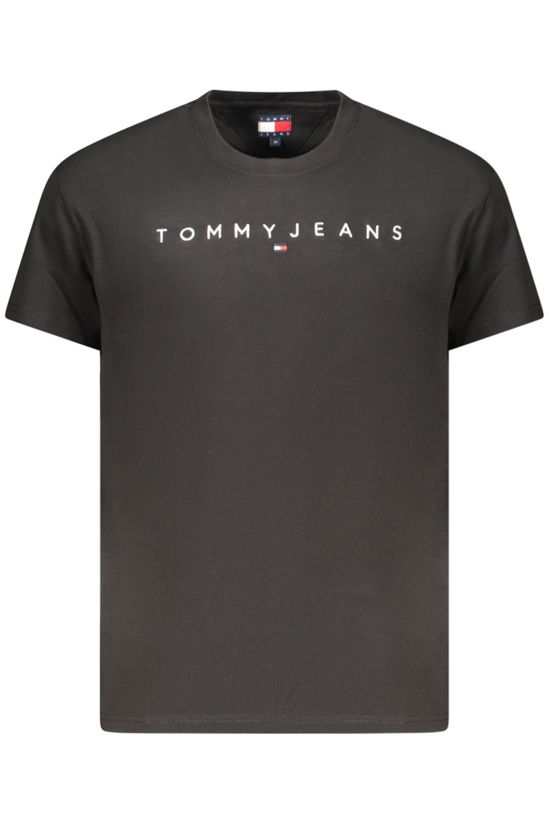 TOMMY HILFIGER MĘSKA KOSZULKA Z KRÓTKIM RĘKAWEM W KOLORZE CZARNYM