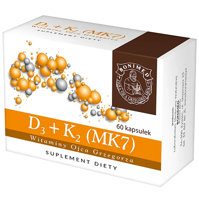 Witaminy Ojca Grzegorza D3+K2 (MK7), 60 kapsułek
