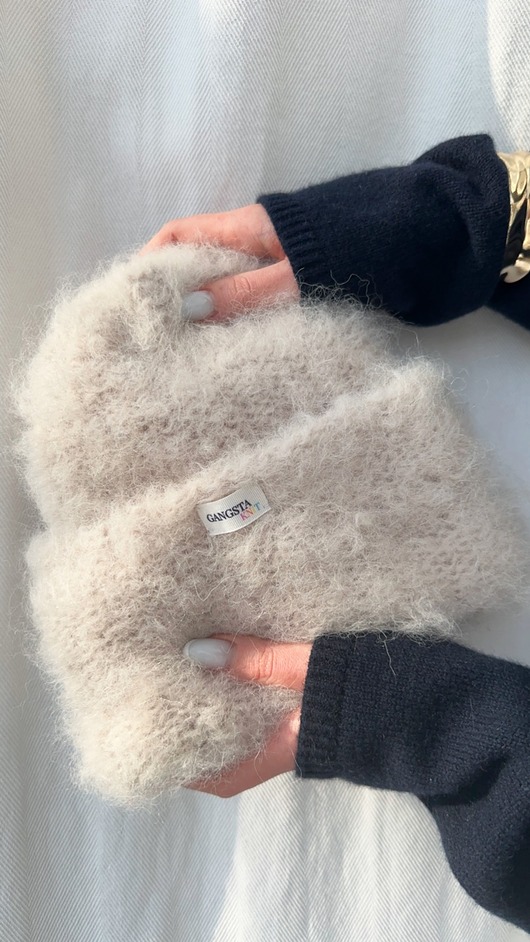 Puszysta czapka winter muse z alpaki i wełny merino