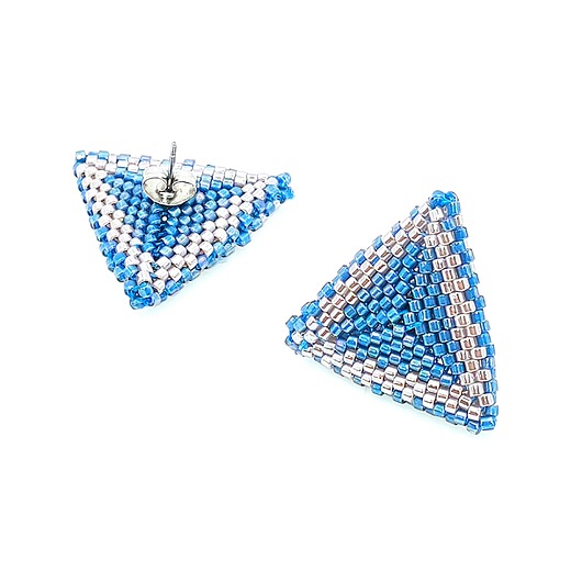 Kolczyki Trójkątne Sztyfty Cynamonowy Zmierzch