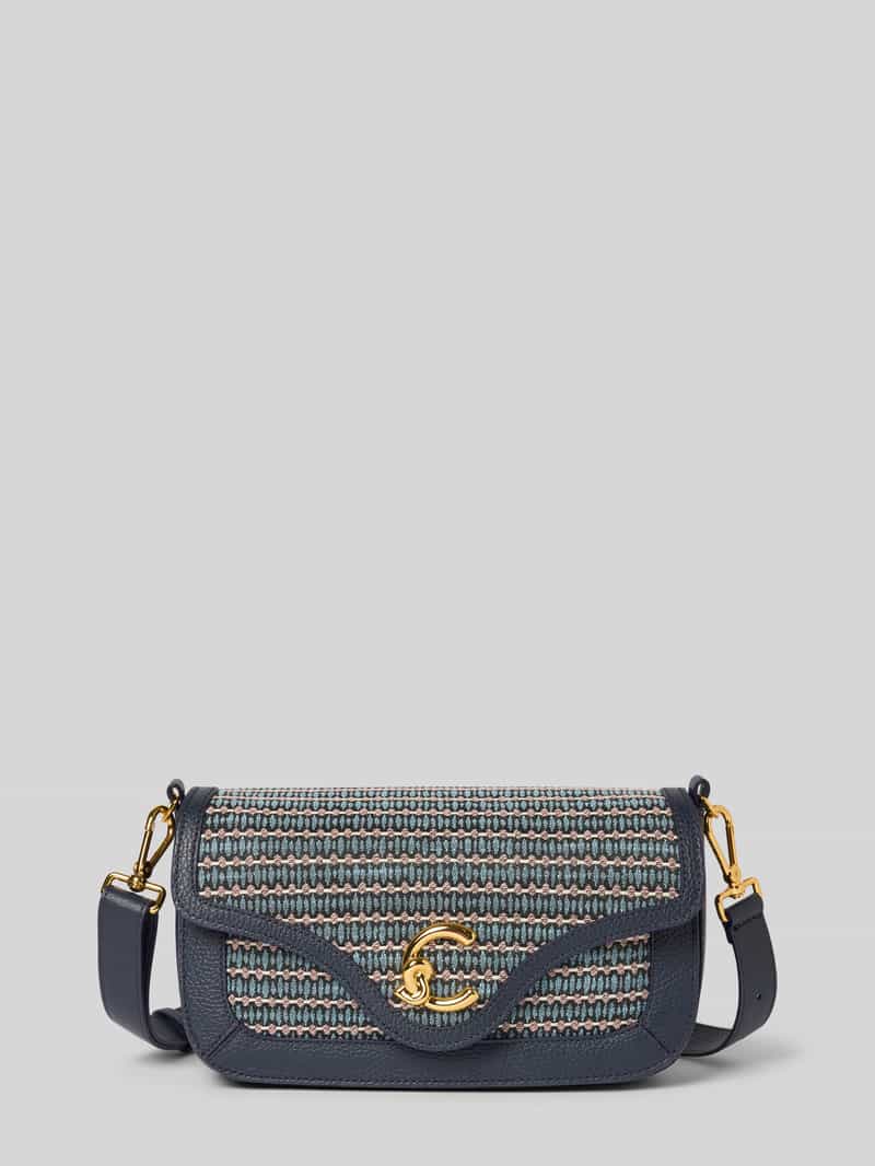 torba na ramię z detalem z logo i regulowanym paskiem na ramię