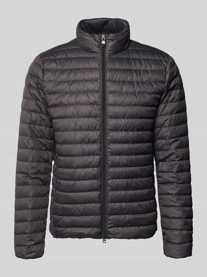 Kurtka pikowana ze stójką i zamkiem błyskawicznym dwustronnym