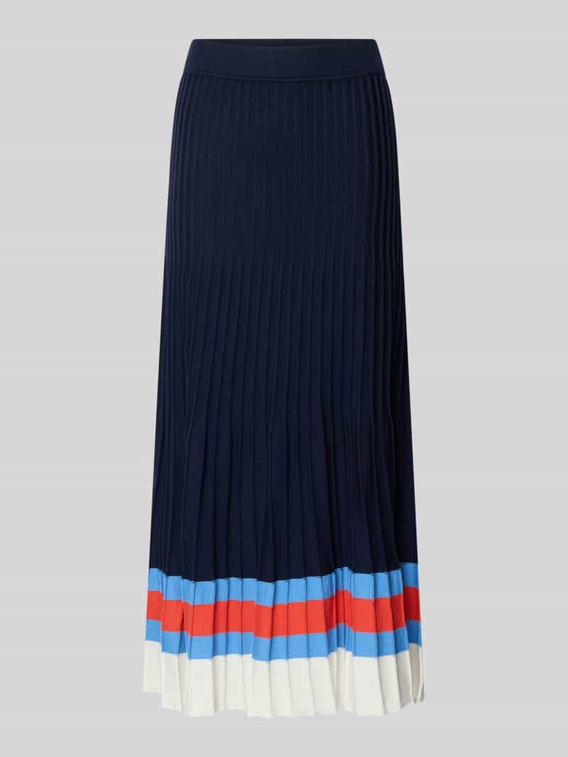 Długa spódnica z mieszanka wiskozy w imitacja dzianiny