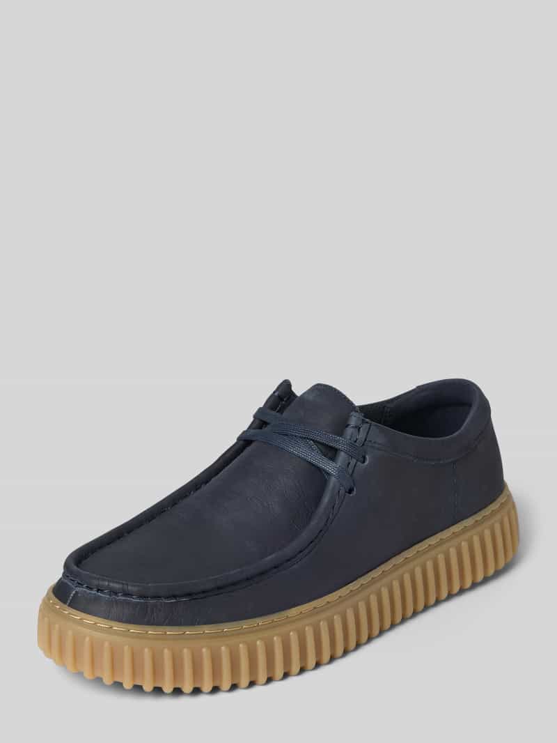 Buty żeglarskie z powlekanej skóry model 'Torhill'