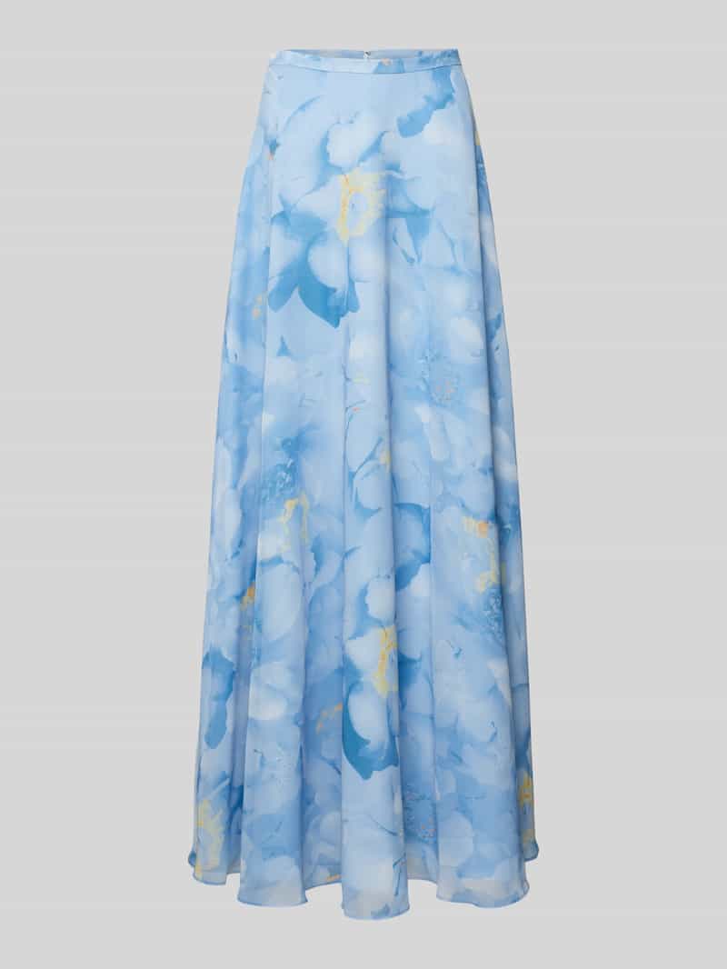 Długa spódnica o kroju regular fit z kwiatowym wzorem na całej powierzchni