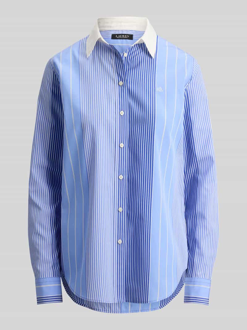 Bluzka koszulowa o kroju relaxed fit z czystej bawełny