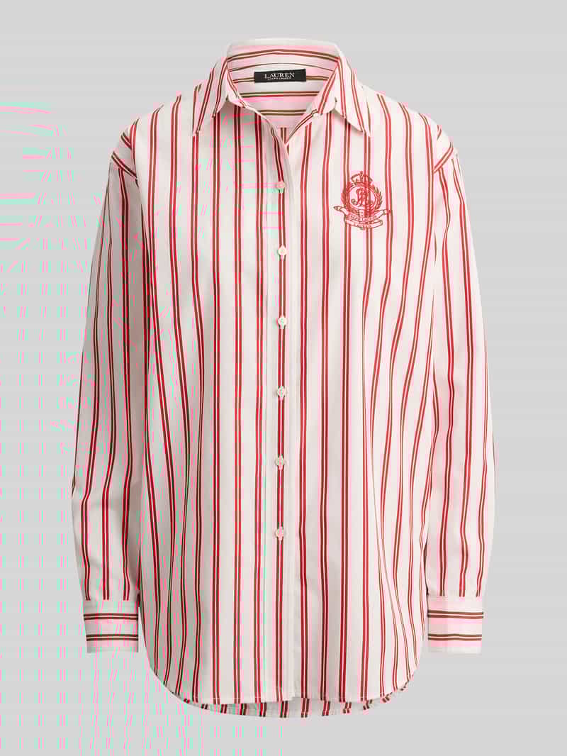 Bluzka koszulowa o kroju relaxed fit z czystej bawełny