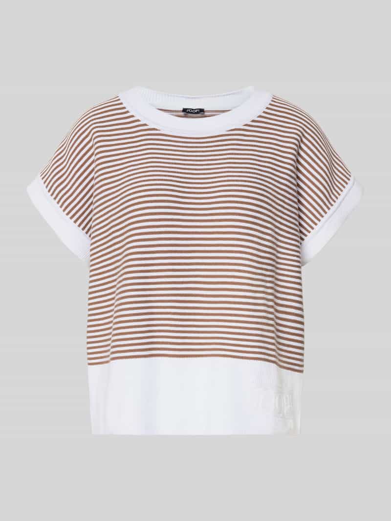 t-shirt z czystej bawełny w imitacja dzianiny model 'Kipe'