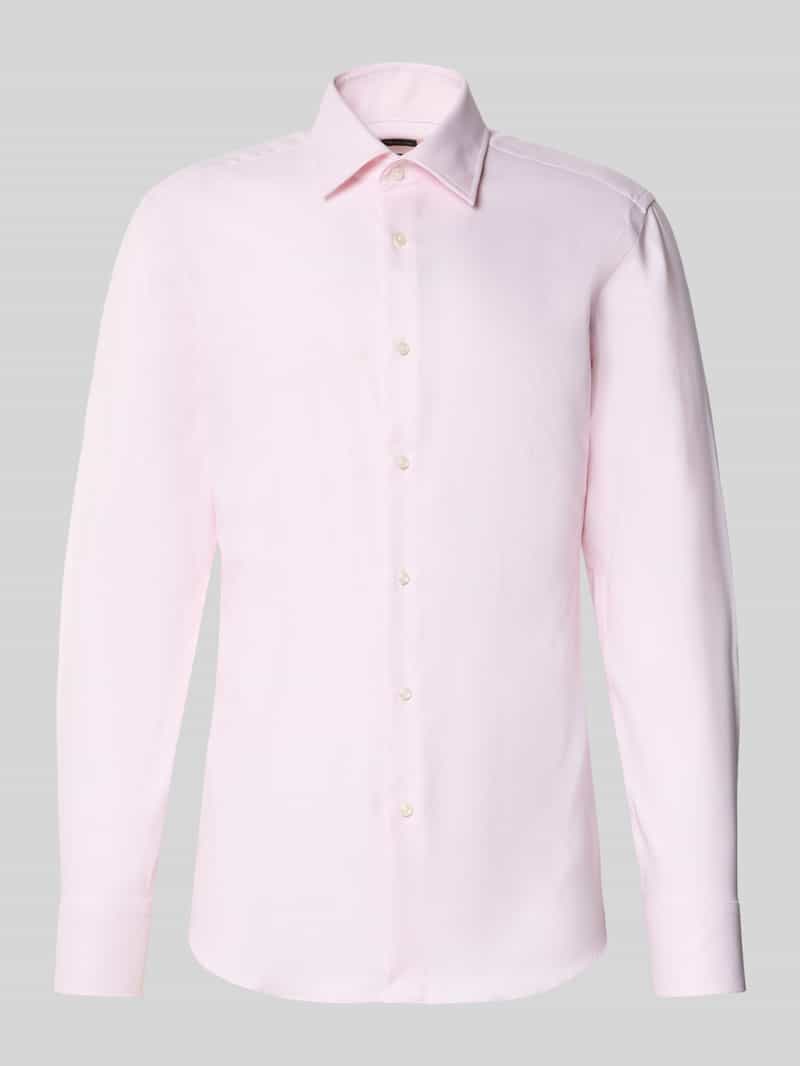 Koszula biznesowa o kroju slim fit z czystej bawełny model 'HANK'