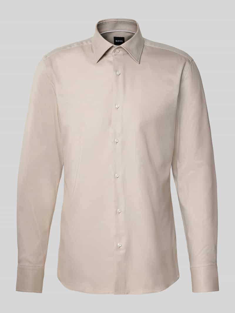 Koszula biznesowa o kroju slim fit z czystej bawełny model 'HANK'