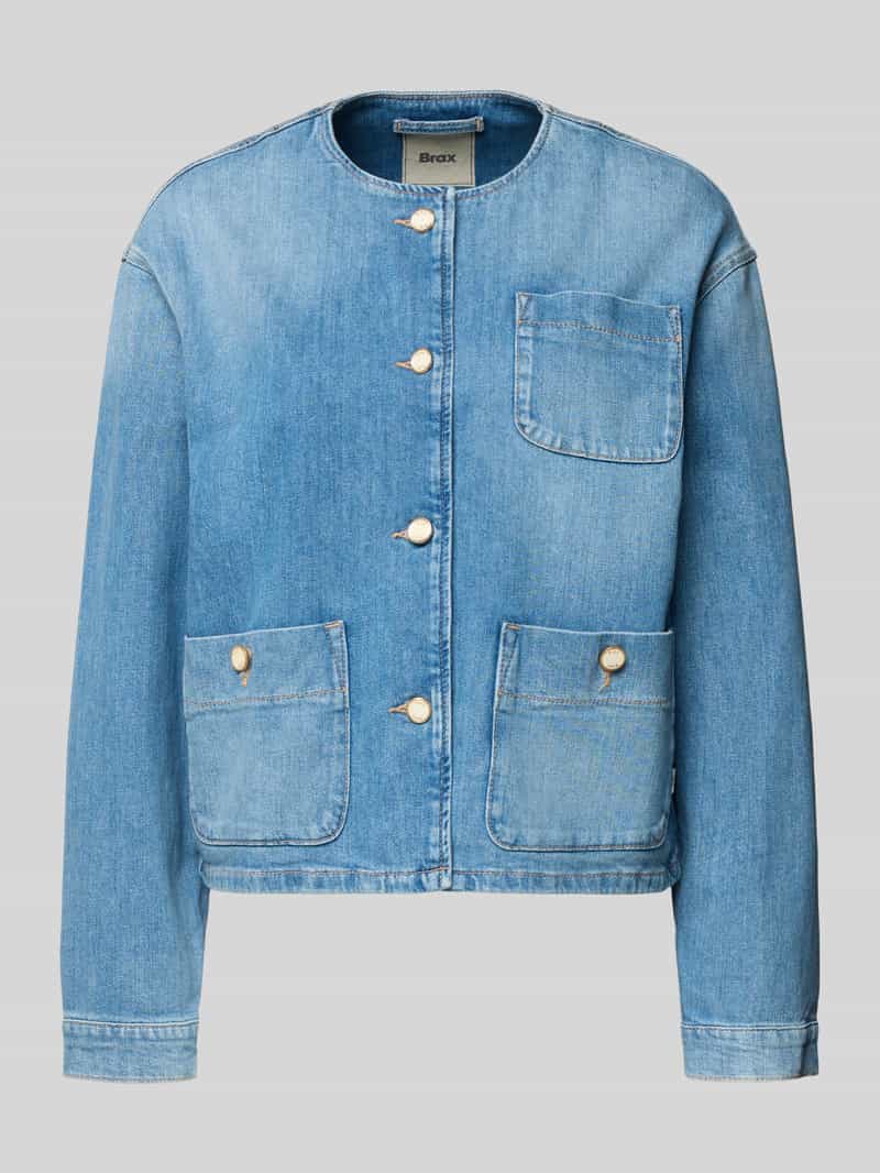 Kurtka jeansowa z okrągłym dekoltem model 'Paris'