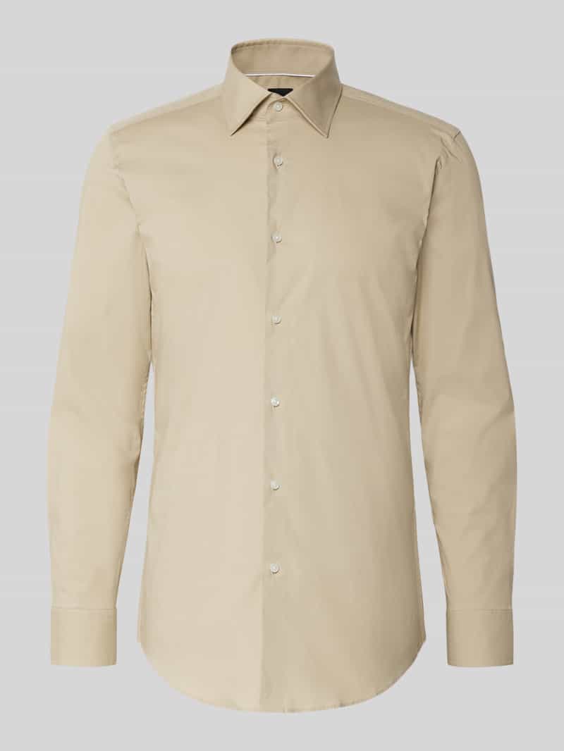 Koszula biznesowa o kroju slim fit z mieszanka bawełny model 'H-HANK-KENT'